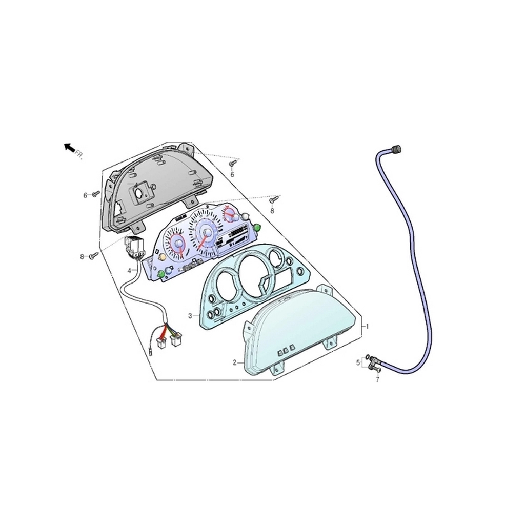 DAELIM SV250 (DL250-S3) KILOMETRE SAAT CAMI #SQ250 F0204